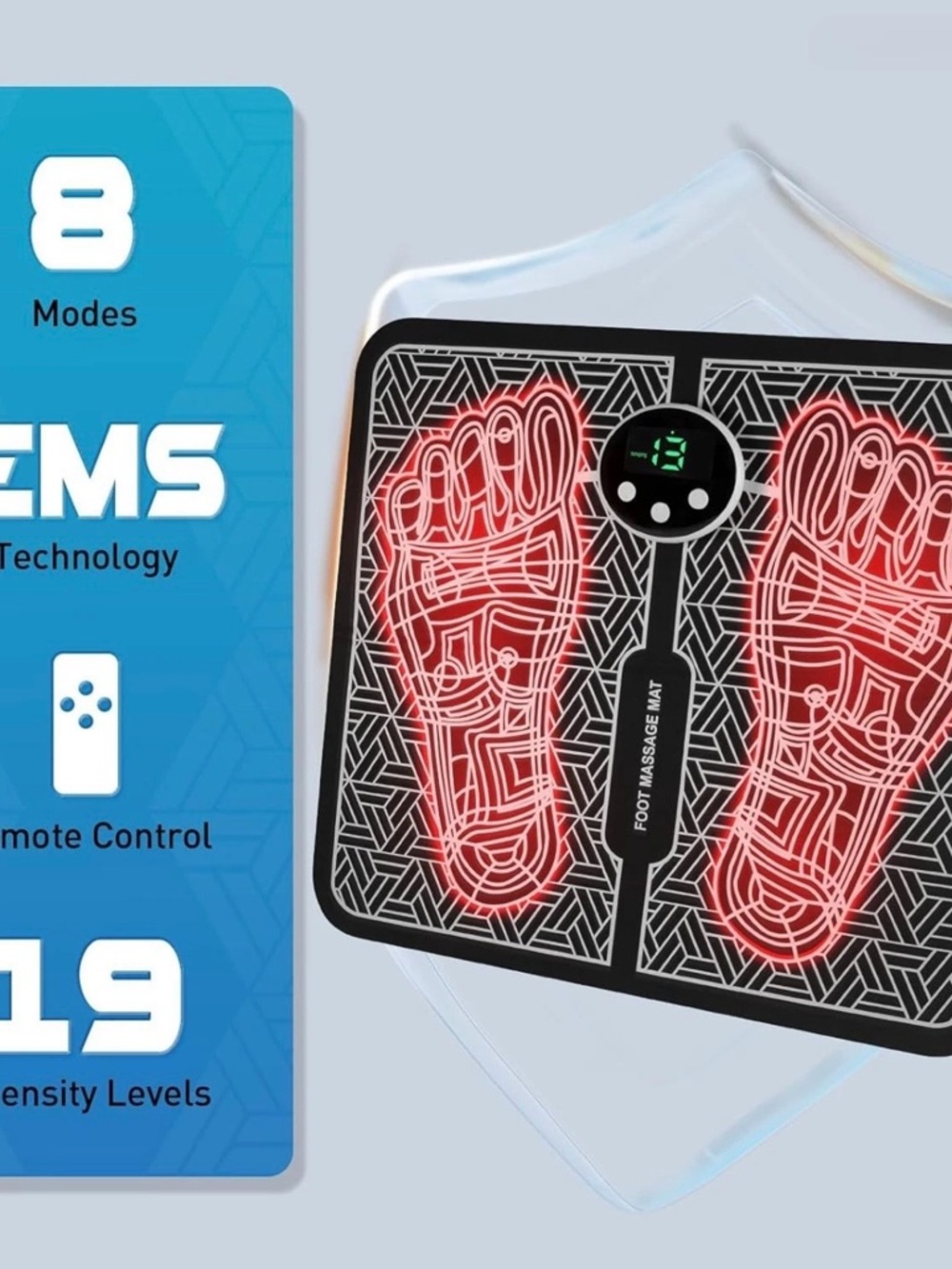 EMS Foot Massager Mat Neuropathy Feet for Circulation and Pain Relief NIP NEW - Picture 2 of 3